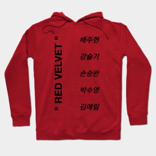 Red Velvet List of Name Member Hangul Hoodie